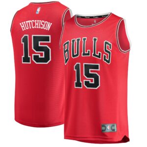 Chandler Hutchison Chicago Bulls Fanatics Branded Replica Fast Break Jersey Red - Icon Edition