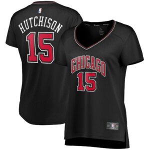 Chandler Hutchison Chicago Bulls Fanatics Branded Women's Fast Break Player Jersey - Statement Edition - Black