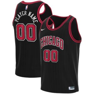 Chicago Bulls Nike 2019/20 Custom Swingman Jersey Black - Statement Edition
