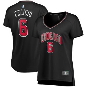 Cristiano Felicio Chicago Bulls Fanatics Branded Women's Fast Break Player Jersey - Statement Edition - Black