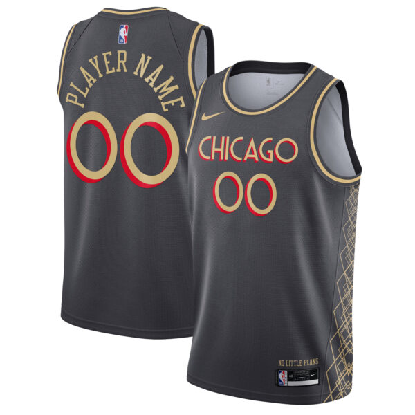 Men's Nike Gray Chicago Bulls 2020/21 Swingman Custom Jersey - City Edition