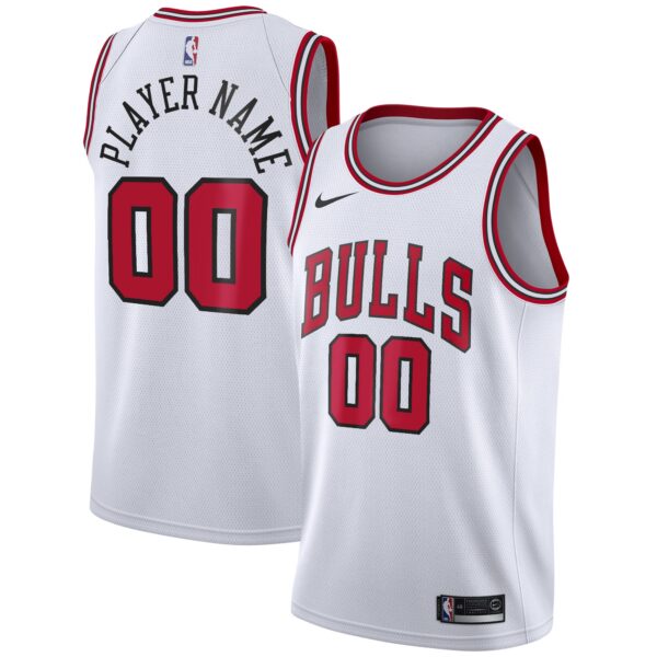 Men's Nike White Chicago Bulls 2020/21 Swingman Custom Jersey - Association Edition