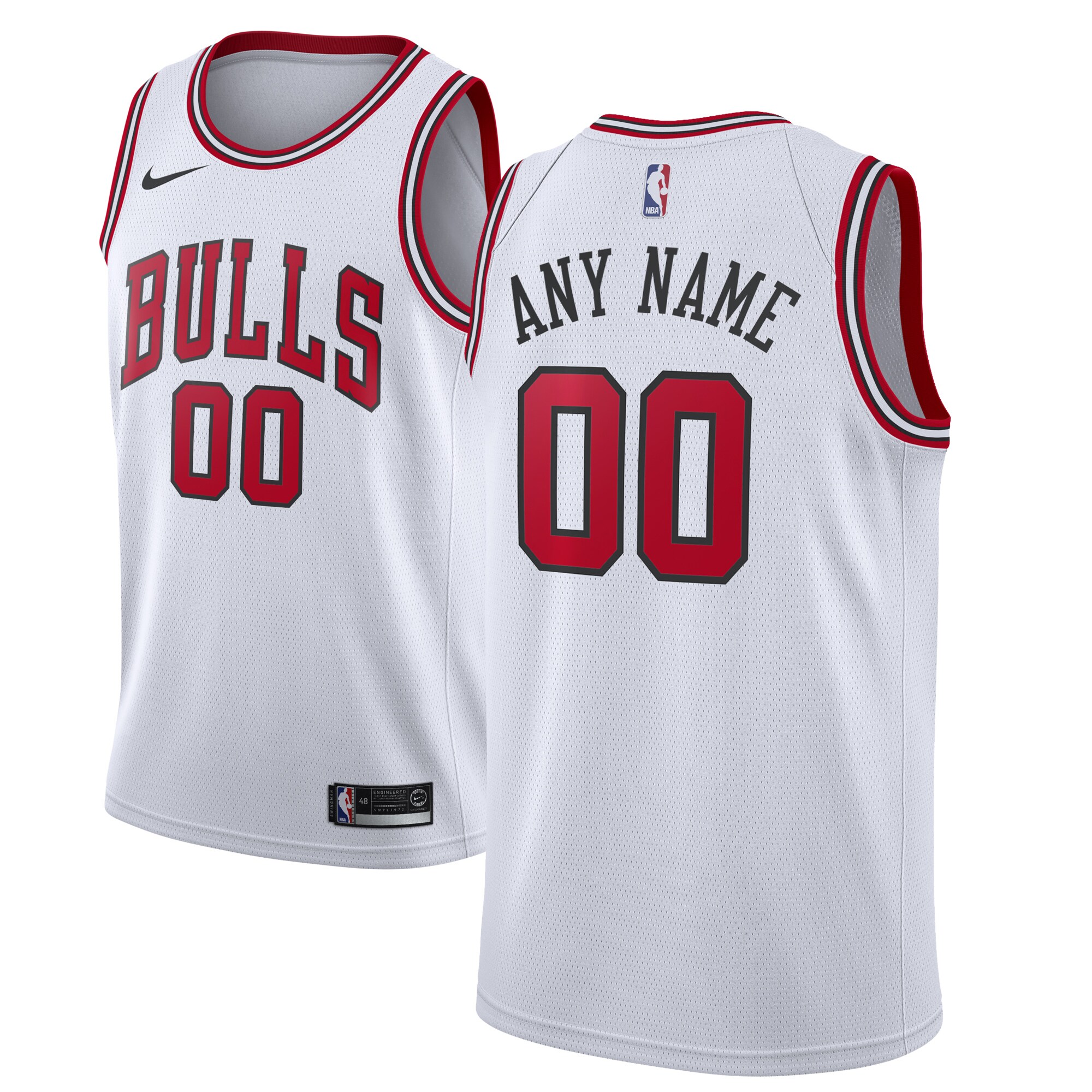 Chicago Bulls White Custom Black Jersey - All Stitched - Nebgift