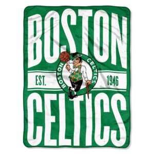 NBA Clear Out Boston Celtics Polyester Twin Knitted Blanket, Multi