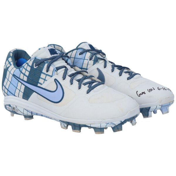 Anthony Rizzo Chicago Cubs Fanatics Authentic Autographed Game-Used Blue Plaid Cleats vs. Chicago White Sox on June 16, 2019 with "Game Used 6-16-19" Inscription