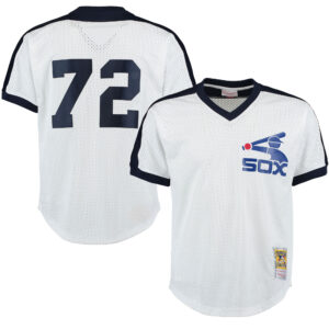 Carlton Fisk Chicago White Sox Mitchell & Ness Cooperstown Mesh Batting Practice Jersey - White