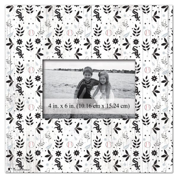 Chicago White Sox 10'' x 10'' Floral Pattern Frame