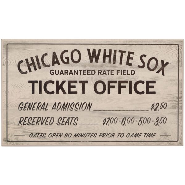 Chicago White Sox 10" x 17" Ticket Office Wood Sign