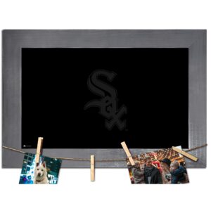 Chicago White Sox 11" x 19" Blank Chalkboard with Frame & Clothespins Sign