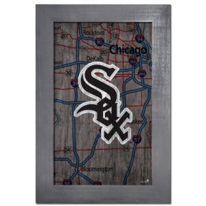 Chicago White Sox 11'' x 19'' Framed Team City Map Sign