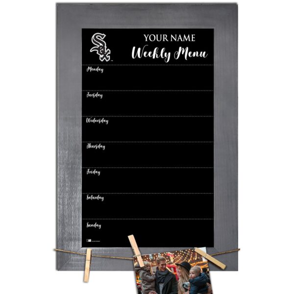 Chicago White Sox 11" x 19" Personalized Team Weekly Chalkboard with Frame
