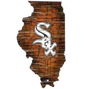 Chicago White Sox 12'' Road Map State Cutout Sign