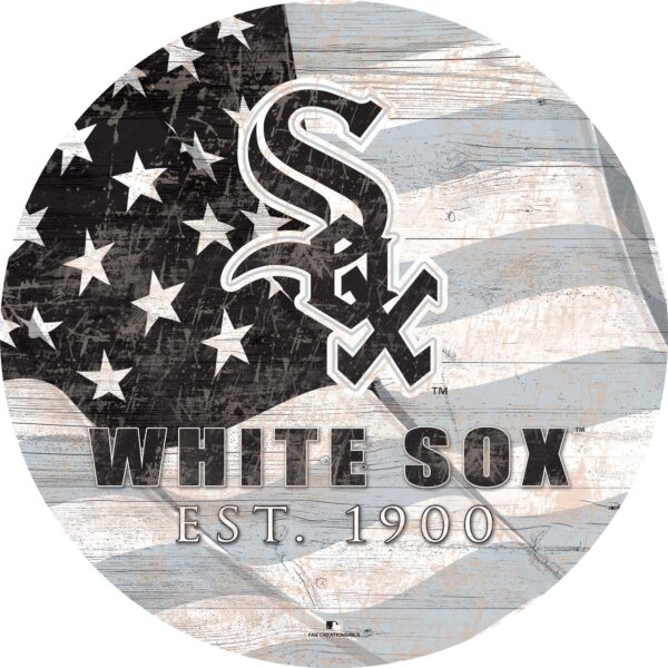 Chicago White Sox 12" Team Color Flag Sign