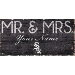 Chicago White Sox 12" x 6" Personalized Mr. & Mrs. Sign