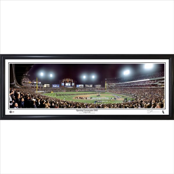 Chicago White Sox 13.5'' x 39'' 2005 Opening Ceremonies Standard Framed Panorama