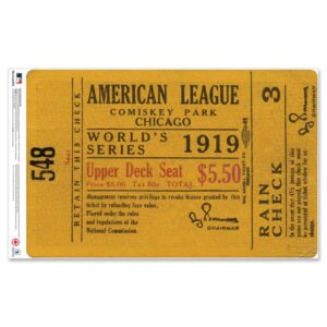 Chicago White Sox 1919 World Series 24'' Ticket Stub