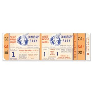 Chicago White Sox 1959 World Series Ticket 72'' Wall Decal