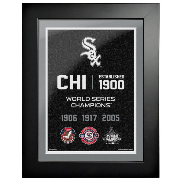 Chicago White Sox 3-Time World Series Champions 18'' x 14'' Empire Framed Art