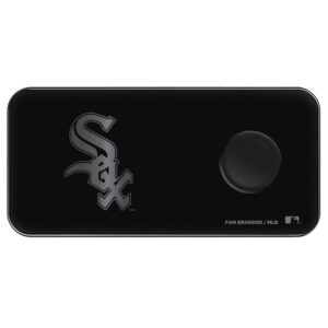 Chicago White Sox 3-in-1 Glass Wireless Charge Pad - Black