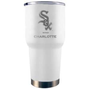 Chicago White Sox 30oz. Personalized Etched Tumbler - White