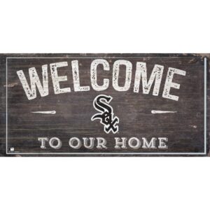 Chicago White Sox 6'' x 12'' Welcome to Our Home Sign