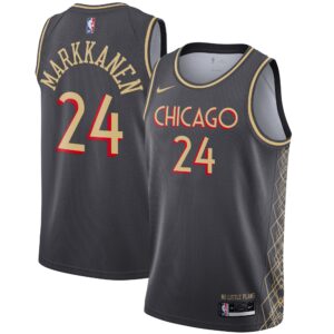 Men's Nike Lauri Markkanen Gray Chicago Bulls 2020/21 Swingman Player Jersey - City Edition