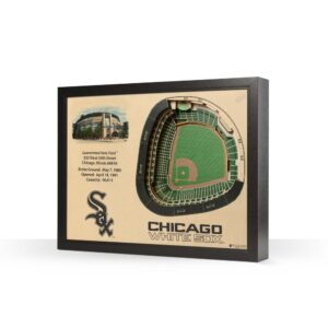 YouTheFan MLB Chicago White Sox 25 Layer Stadiumviews 3D Wooden Wall Art, Multi-Colored