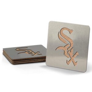 YouTheFan MLB Chicago White Sox 4 in. Metallics Coasters (Set of 4)